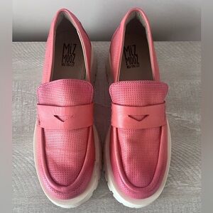 Miz Mooz Coral Pink Perforated Loafers